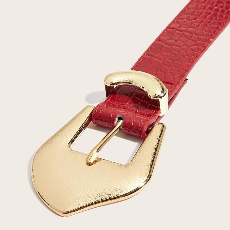 Elegant Women’s Waistband Adjustable PU Leather Waist Belt with Gold Metal Clasp for Jeans Dresses and Trousers