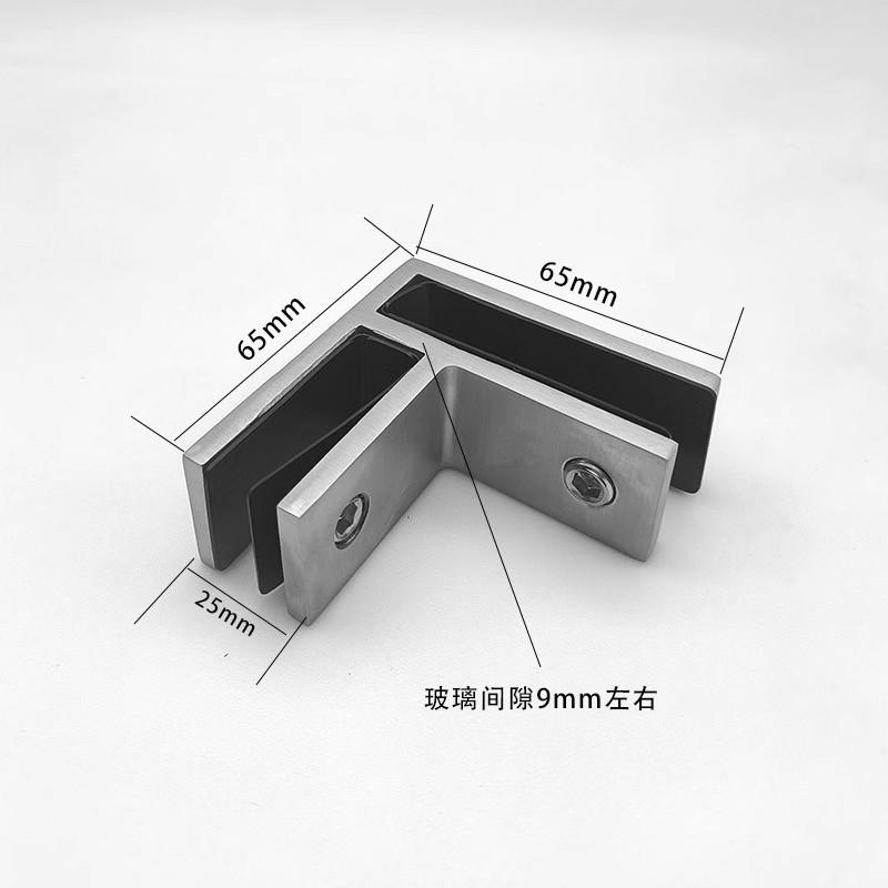 Marine Grade Railing Wall to Glass Clamp, Stainless Steel 316 Glass Bracket, Satin Finish Railing Glass Clamp Bracket for Fence