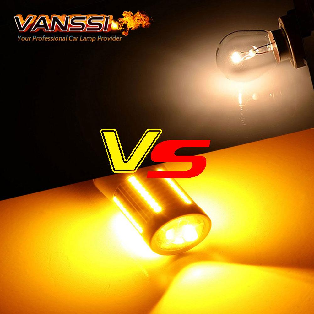 Supber Bright 66SMD 7507 PY21W BAU15S 1156 P21W BA15S T20 7440 WY21W LED Bulb Amber Yellow Turn Signal Light Canbus Error Free