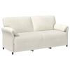 3 Seater Sofa Cream 198 X 83 X 95 Cm Velvet
