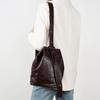 2024 Women's Luxury Wrinkled Cowhide Bucket Bag – Spring/Summer Genuine Leather Tote