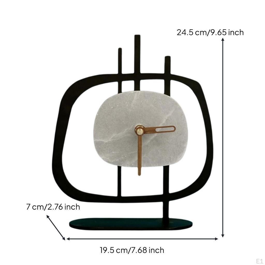 Dekorative Tischuhr Minimalistisch mit Metallrahmen Modern für Schreibtisch, Regal, Nachttisch