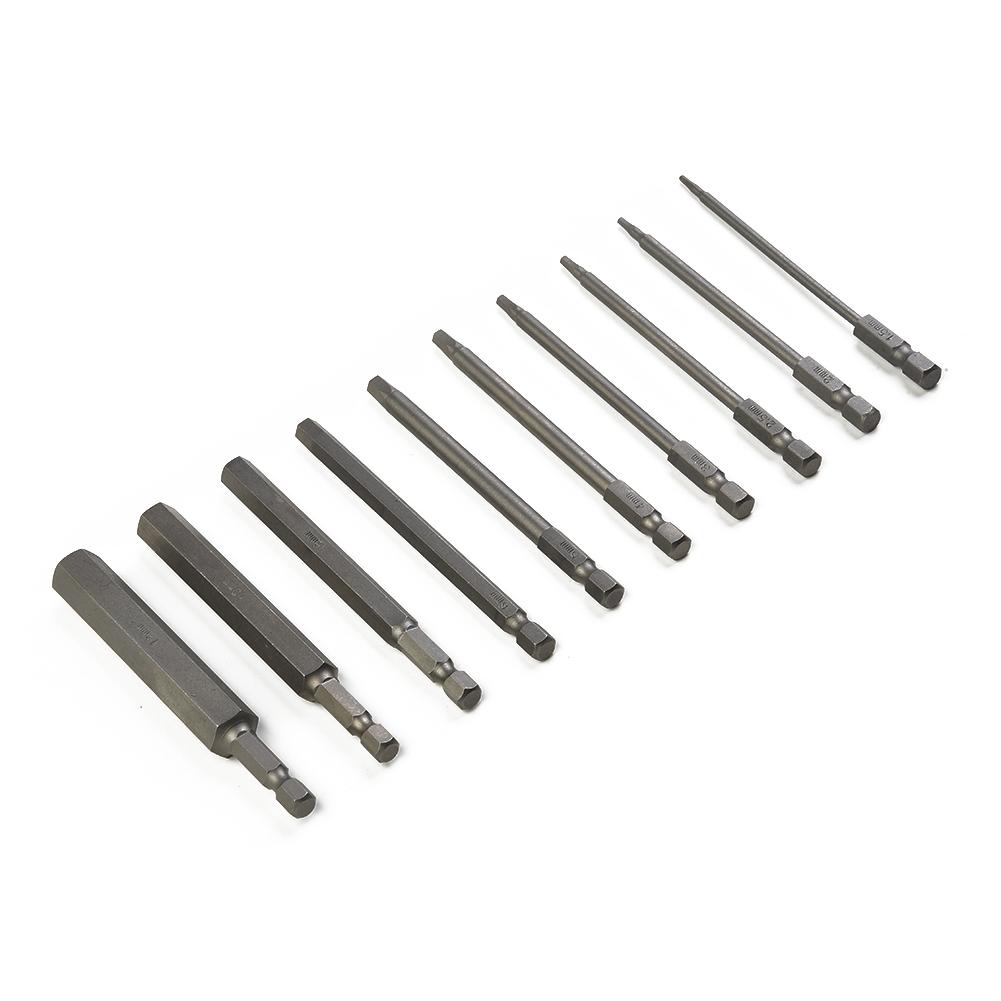 1 4 Inch Hex Screwdriver Bits 100mm 10pcs Wrench Drill Bit
