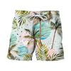 Pantaloncini Estivi da Uomo con Stampa 3D Foglia di Banana, Casual da Spiaggia, Vestibilità Larga, Gamba Dritta, Pantaloncini da Spiaggia