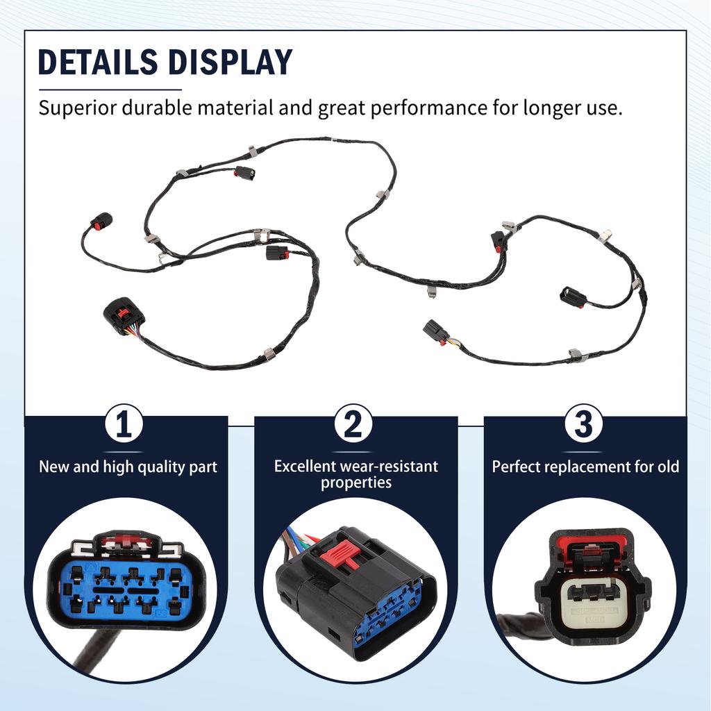 68261975AC 1pc Front Fascia Wiring Harness Compatible for Jeep Gran Compatible for Cherokee 2016-2019 2.0L 3.6L 5.7L