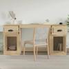 Scrivania - Maison Exclusive - Quercia Sonoma - Legno ingegnerizzato - Contenitore integrato