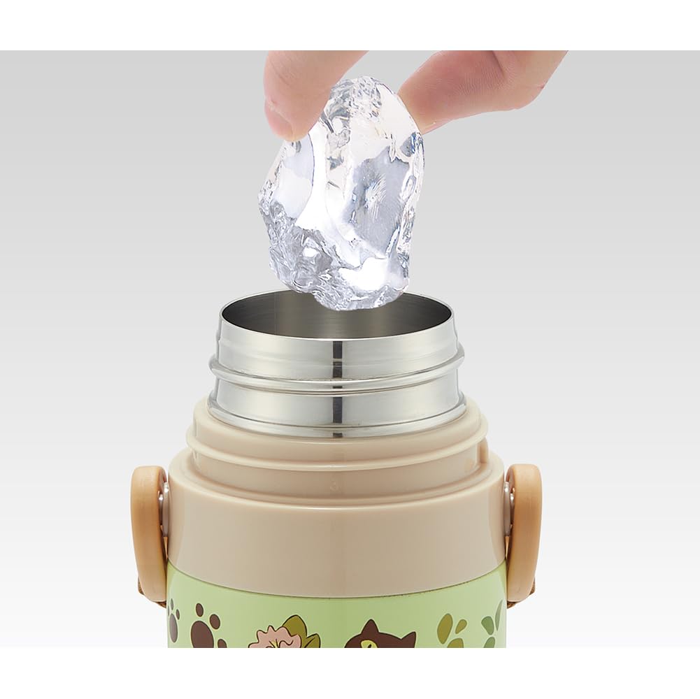 Skater Water Direct Ghibli Totoro Cat Bus Stainless Sports Water Children's Bottle, 470ml, Drinking, & Design, Insulated, Steel, Lightweight, Bottle,