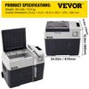 VEVOR Car Refrigerator, 12 Volt Car Refrigerator Fridge, 40 L Single Zone Portable Freezer with Wheels and Handle, -4 degrees F-68 degrees F