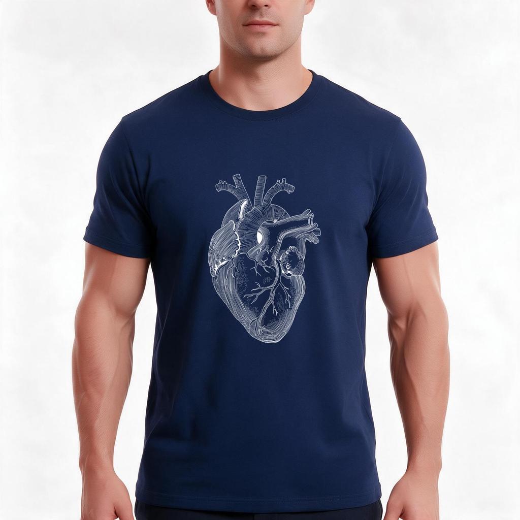 Heart TShirt Summer Casual Cotton Tee Oversized Streetwear Tops Vintage Graphic Print Loose Fit Short Sleeve Cotton