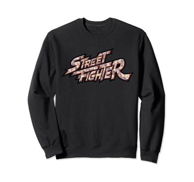 US Street Fighter + Logo Pattern Chibi 01 Sweatshirt