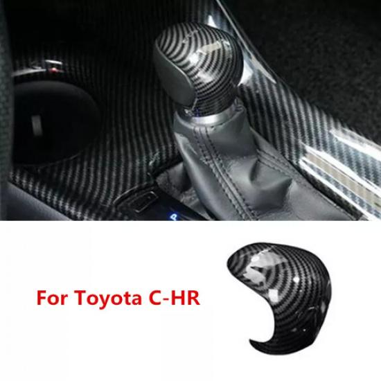 For Toyota C-HR CHR 2016- Carbon Fiber Inner Gear Shift Knob Cover Trim