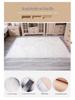 White Imitation Wool Plush Carpet for Bedroom & Living Room
