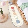 Long Strip Living Room Floor Mat Plush Doormat Colorful Oval Bedroom Rug  Sofa Area