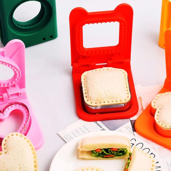 Smørbrødkutter og -forsegler Hurtig smørebrødforberedelsesverktøy Enkelt å bruke smørbrødutstyr for barn, lunsj
