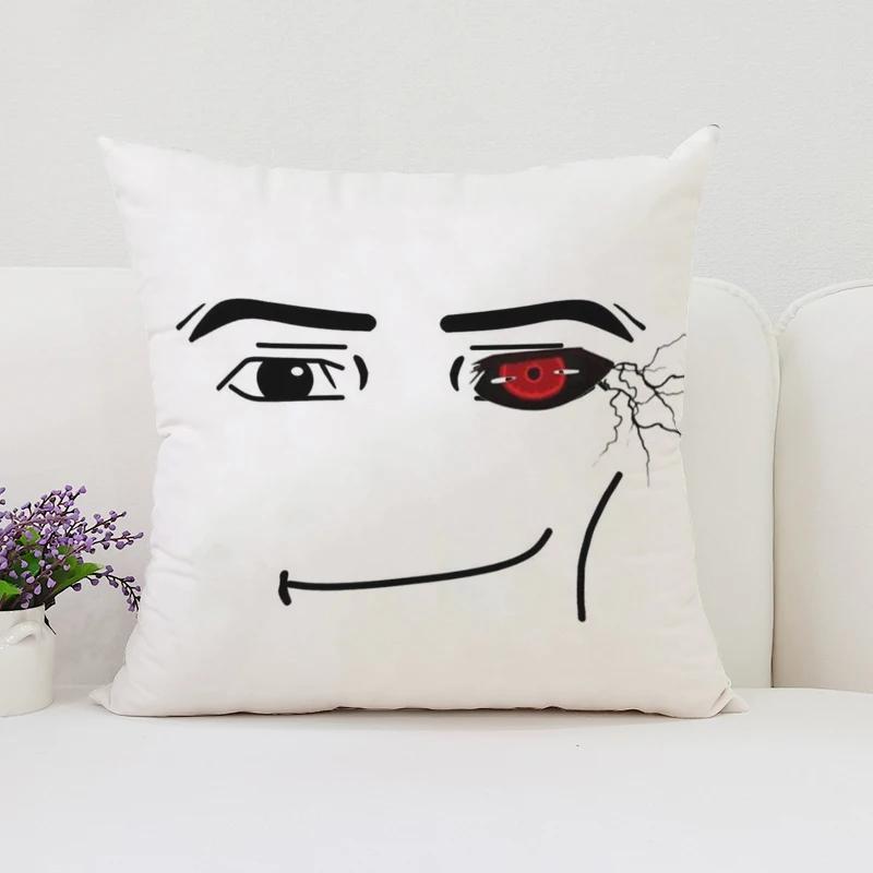40x40cmPillow Case Man Face Double-sided Printed Short Plush Sofa Cushion Cover Chair Waist Support Bed Sleeping Pillow50x50cm
