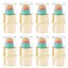 8pcs Copper Tire Pressure Gauge Cap Weatherproof Copper Construction Waterproof Rustproof for Various Weather Conditions