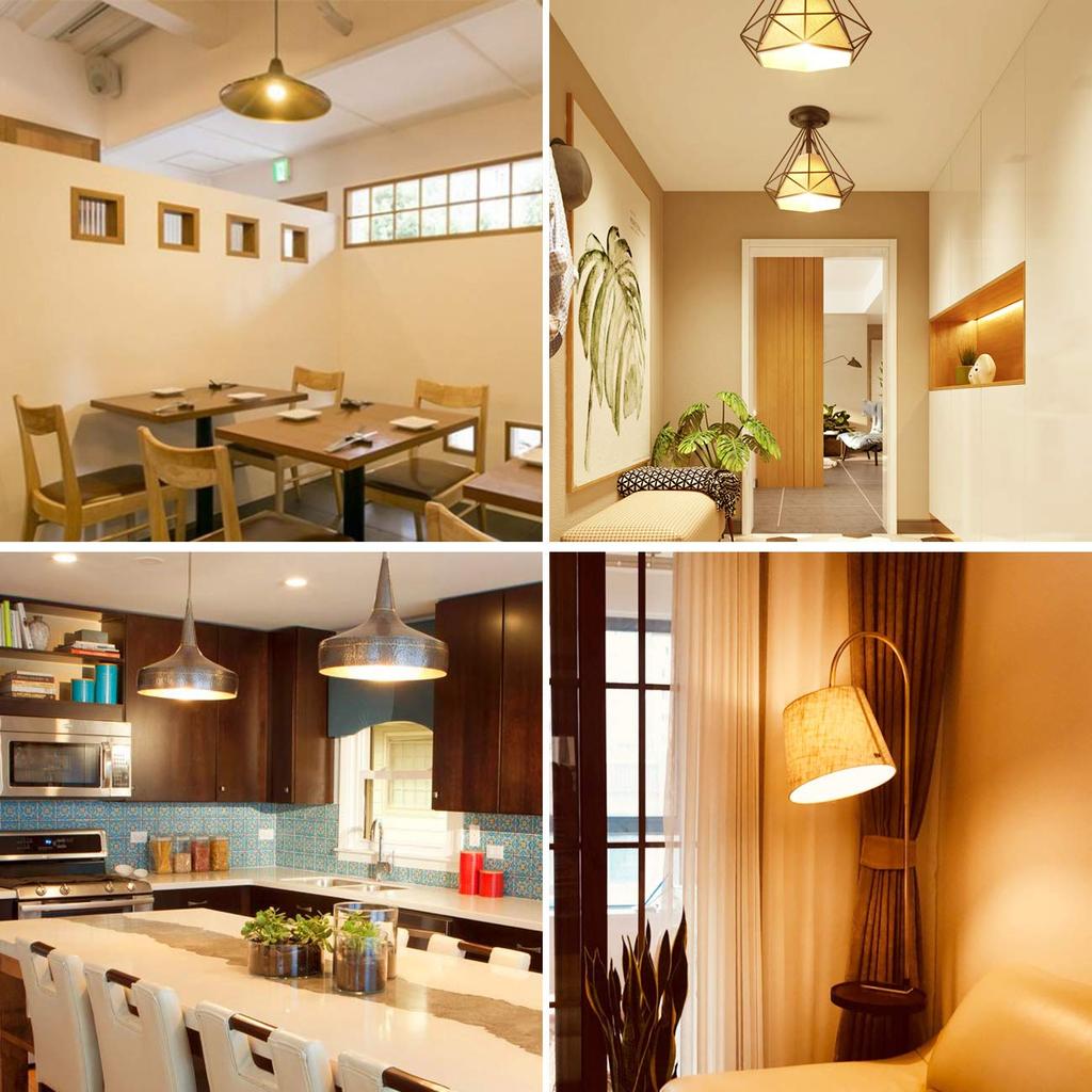 LVWIT LED Bulbs, E26 Base, 1521LM, 10.5W Filament Bulb, Equivalent to a 100W Incandescent Bulb, 2700K Warm White, A60 Clear Type, Retro Light Bulbs,