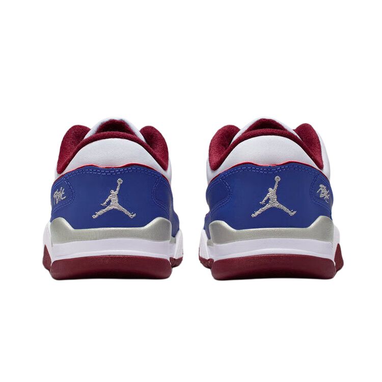 New Jordan FLIGHT COURT Abrasion Resistant Low Top Children's Basketball Shoes White Blue Red Teenagers IM3364-151