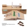 DIY Finger Skateboard Deck Ramp Set Pro Fingerboard Mini Skatepark Kit Mini Stunt Finger Board Skate Training for Kids Gifts