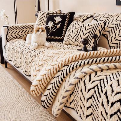 1PC Fall/Winter Soft Sofa Cushion Sofa Cover Slipcover, Suitable for 1-4 Seater and Split Sofa - The Perfect Home Decor Gift, Retro Style