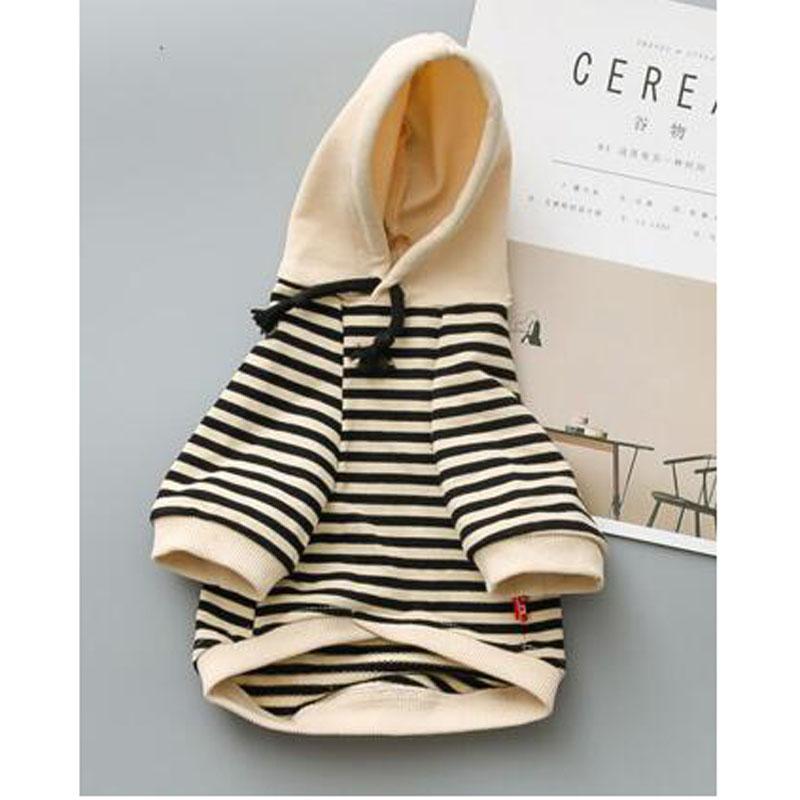 Eltern-Kind-Baumwollstreifen Französische Bulldogge Hunde-Hoodie Haustierkleidung Kleiner Hund Haustierkleidung Chihuahua-Kostüm Mopskleidung Yorkshir