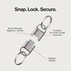 KeySmart MagConnect Pro Magnetic Keychain for Wallets and Car Keys, Detachable Key Ring, Quick Release Keychain, Titanium (3 Pack), 9 X 3 X 5 Cm