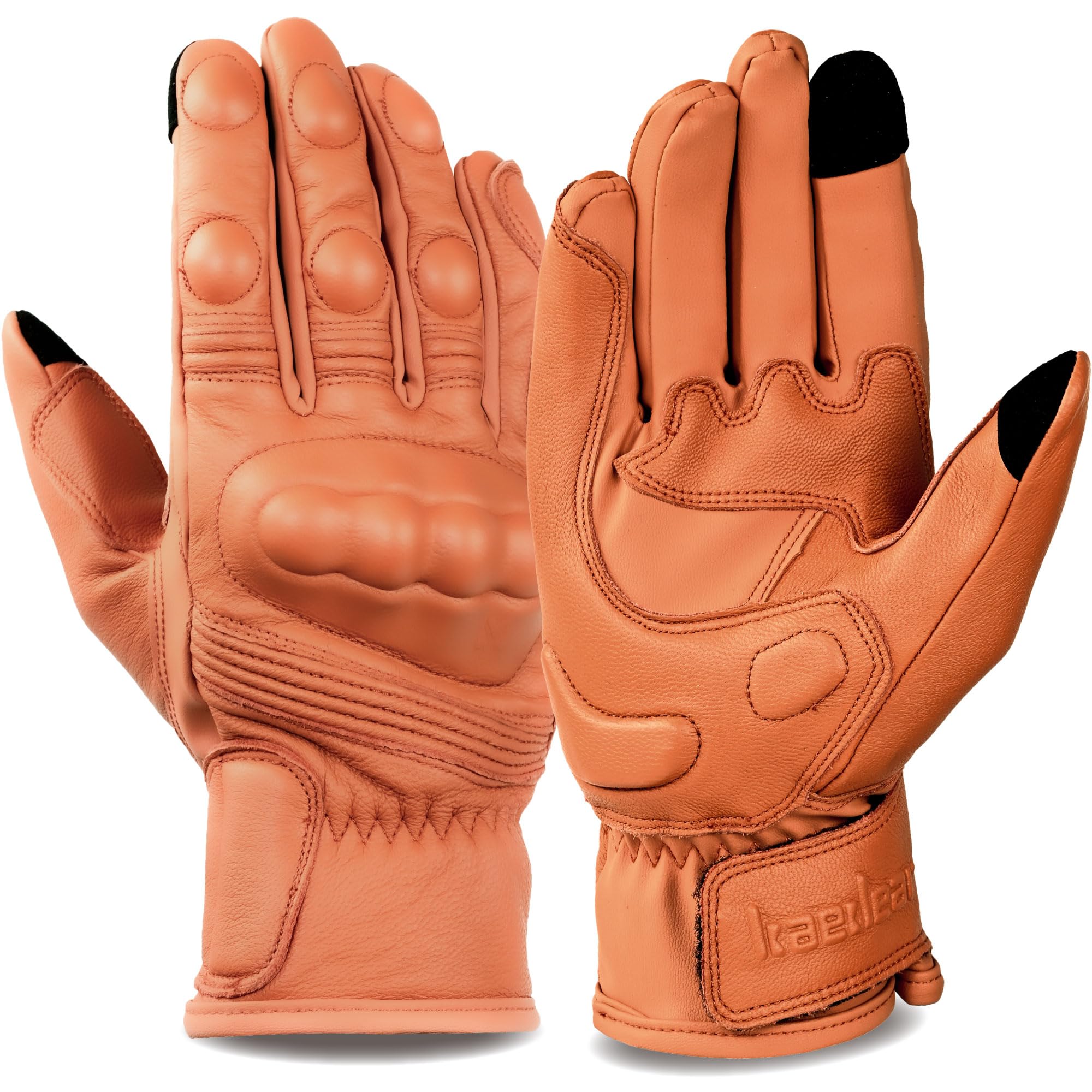 

Kaedear Мотоциклетные и защитные сенсорные перчатки для смартфона, Кожаные, Весна, Лето, Осень, Кожа, Козья кожа, Совместимые, KDR-MX-GL9 (Коричневый, XXL)