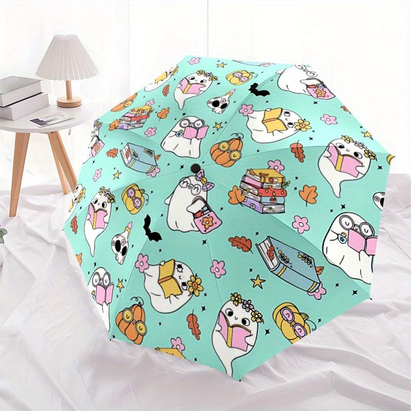 1 st Spöklikt Bibliotek Automatiskt Öppna/Stäng Paraply med Enknapp,, Vindsäker Design   Lättviktigt Portabelt Paraply för Kvinnor & Män6049