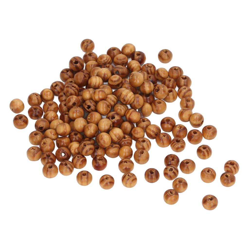 800 Pcs Wooden Beads 8mm Brown Round Wood Beads Bulk for DIY Crafts Necklaces Bracelets Jewelry