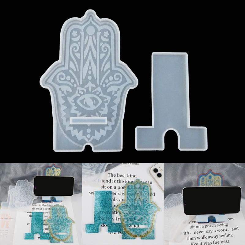 DIYJewelry Making Smartphone Stand Mold Shiny Mobile Phone Holder Mold Epoxy Resin Mold Cellphone Bracket Silicone Mold