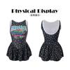 Retro Star Print One-piece Swimsuit Women's Slim Slim-fitting Belly-covering Slim-looking Conservative Cartoon Hot