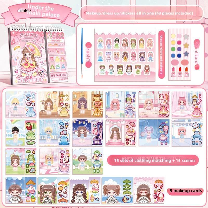 Princess Dressup Sticker Book With Classic Style Scenes For Kids Diy Fun Fashion