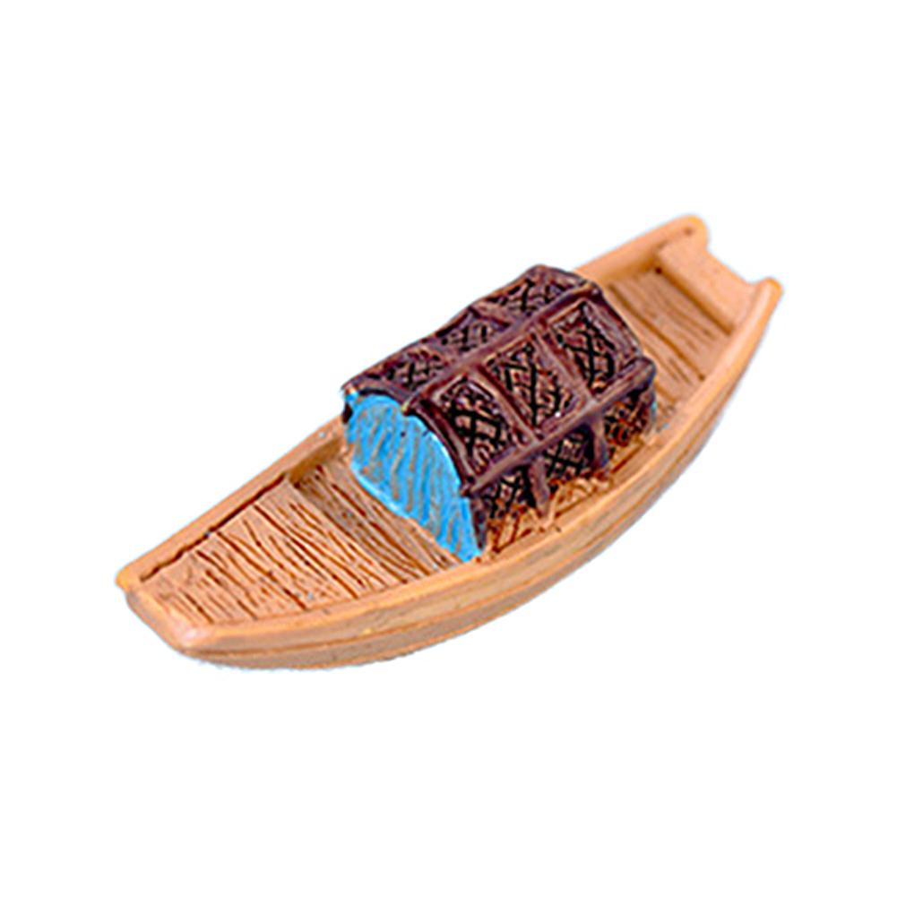 

Тент из смолы, мини-фигурка, садовое украшение для дома, рыбацкая лодка, орнамент, пейзажный декор Awning Boat