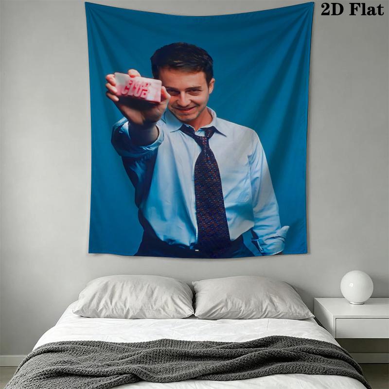 Fight Club Wandteppich Ästhetischer Wandbehang Bedruckter Stoffdecke Dekorative Wandteppiche für Schlafzimmer Wohnzimmer Heimdekoration