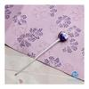 Sea Drop Kanzashi Hairpin with 22mm Luminous Firefly Glass, Glow-in-the-Dark Dragonfly Bead, Marine Purple, Silver, Single Prong, Japanese Hair