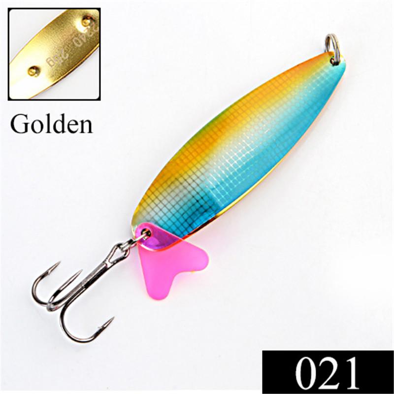 FTK 1PC 8 Farben Löffel Angelköder 25g/30g/35g mit Drillingshaken Bass CrankBait Löffel Kurbelköder