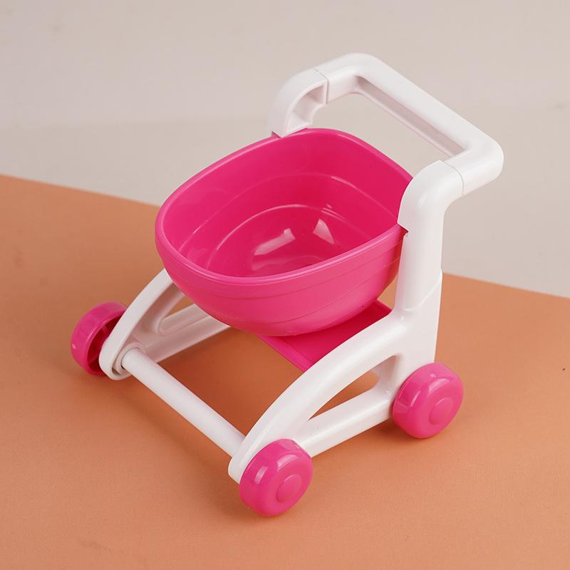 

Детская тележка-симуляция Мини-тележка для покупок Тележка для игрушек из супермаркета Игра в дом Мальчики и девочки Креативная модель Украшение