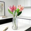 Artificial King Protea Flowers Lifelike Tropical Floral Arrangements Faux Protea Cynaroide with Stem for Wedding Centerpiece Home Office Table Decor