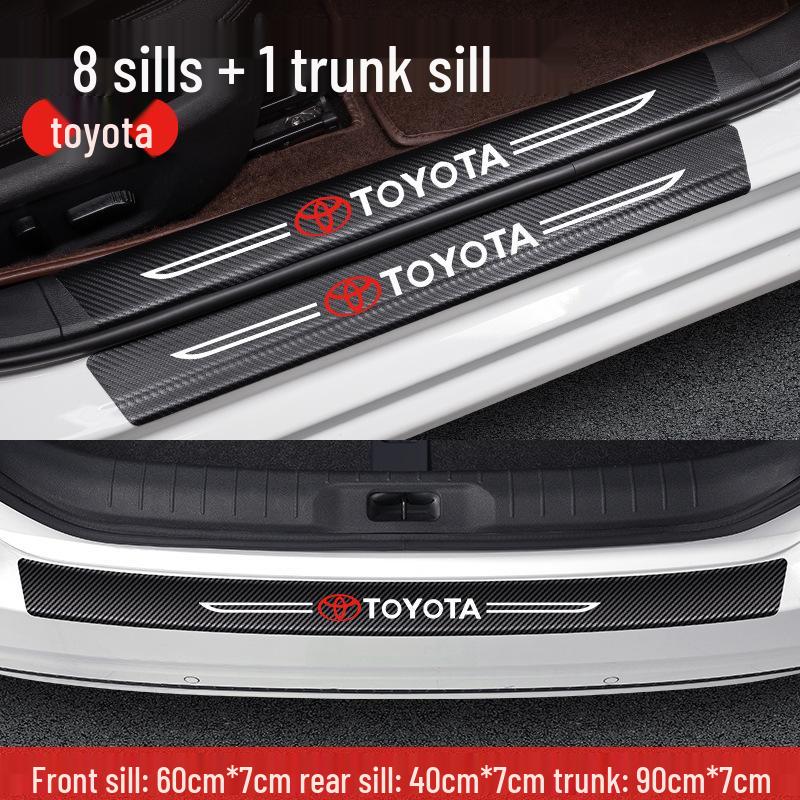 Listwy ochronne progów i osłona bagażnika do modeli Toyota: Corolla, Levin, Camry, Highlander, RAV4