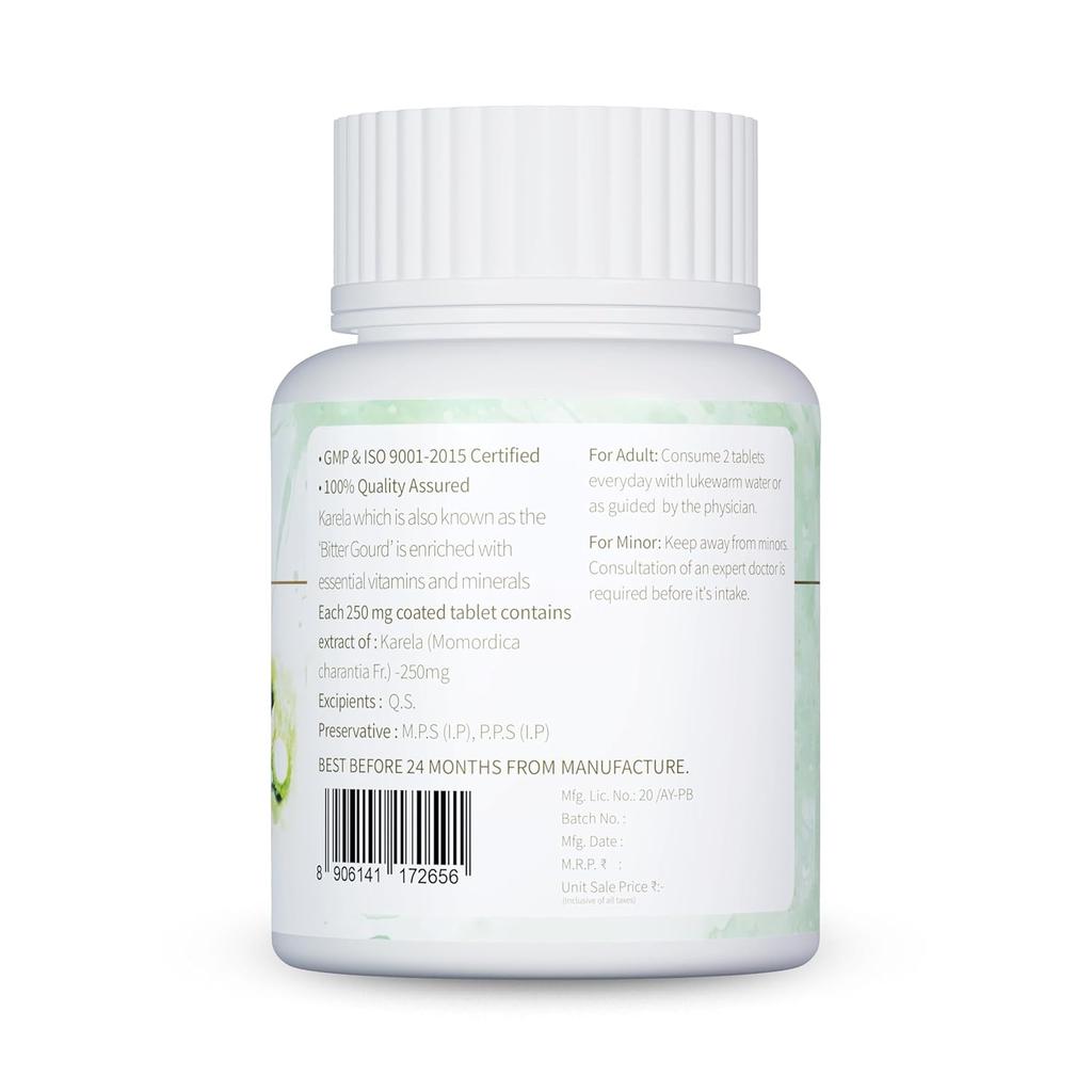 Jeena Sikho Karela Tablets Natural Herbal Supplement 60 Tablets Pack of 3 Plant Based Wellness Multivitamin Support
