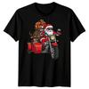 Santa Claus Reindeer Motorcycle Christmas Holiday Unisexs TShirt Gift