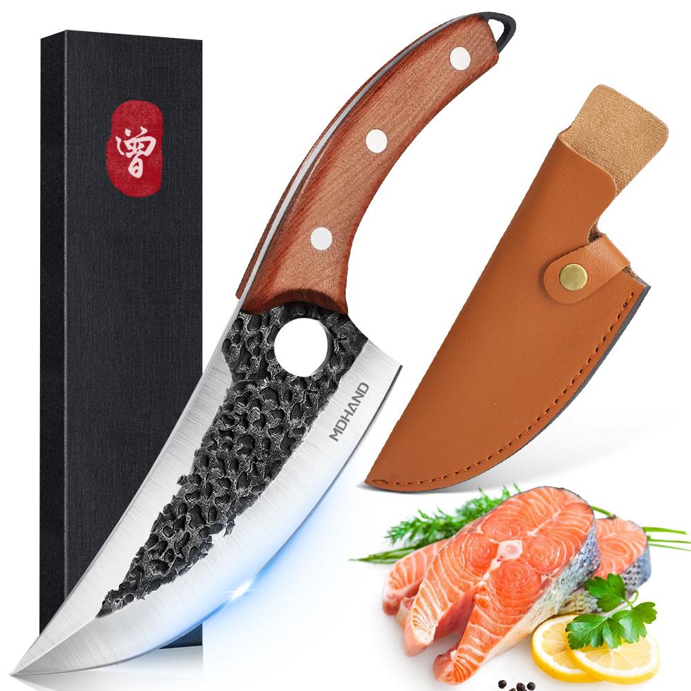 3 models Forged Stainless Steel Kitchen Knives Chef Boning Knifes Rosewood Non-slip Handle Fish Meat Cleaver Sharp Knives