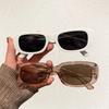 Vintage Square Sunglasses for Woman Luxury Brand Small Rectangle Sun Glasses Female Gradient Clear Mirror UV400 Eyeglasses