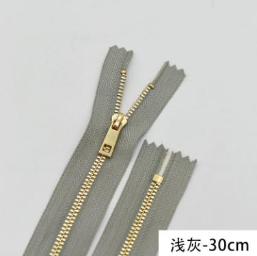 Handmade Metal Closed End Zipper Short Pull for Craft Bags 30cm Durable Metal Teeth Sewing Accessory