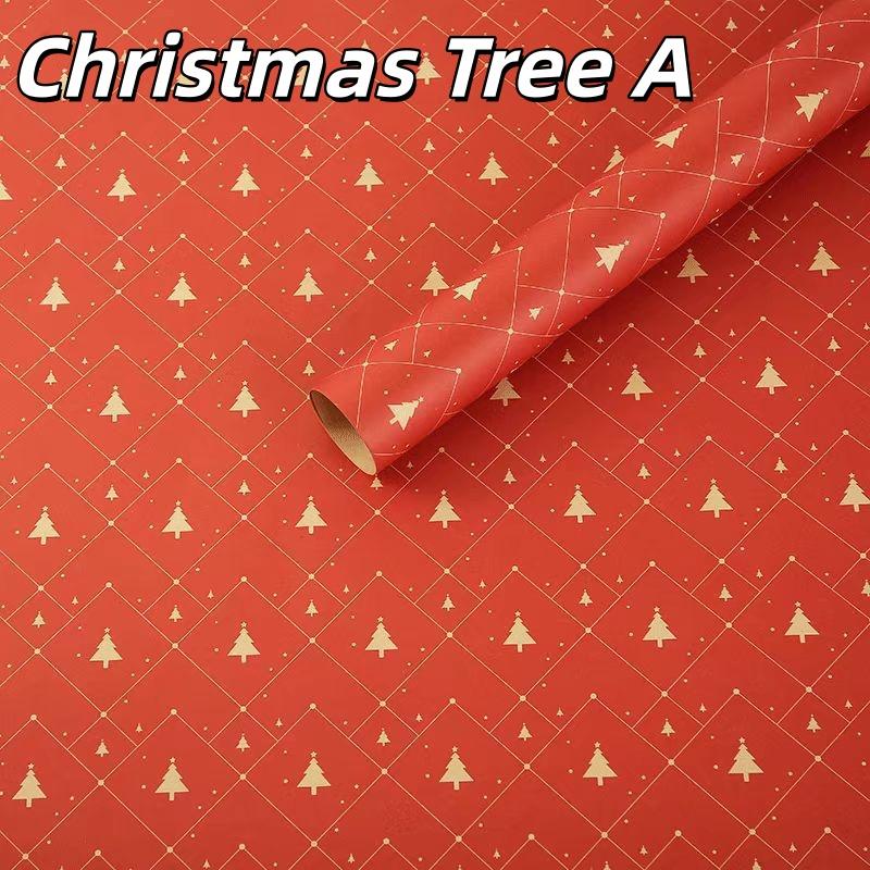 

1pc Christmas Gift Wrapping Paper Snowflake Santa Claus Deer Pattern Kraft Papers Wedding Party Birthday Festival DIY Decoration