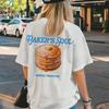 Pancake Printed Streetwear TShirts Oversized Egirl Grunge Y2k Aesthetic Tops Cute Retro Foodie Tee Shirt Women Fashion Clothing