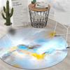 Children's Room Coffee Table Carpet Living Room Chair Cushion Non-slip Abstract Colorful Cloud Cushion Round Carpet