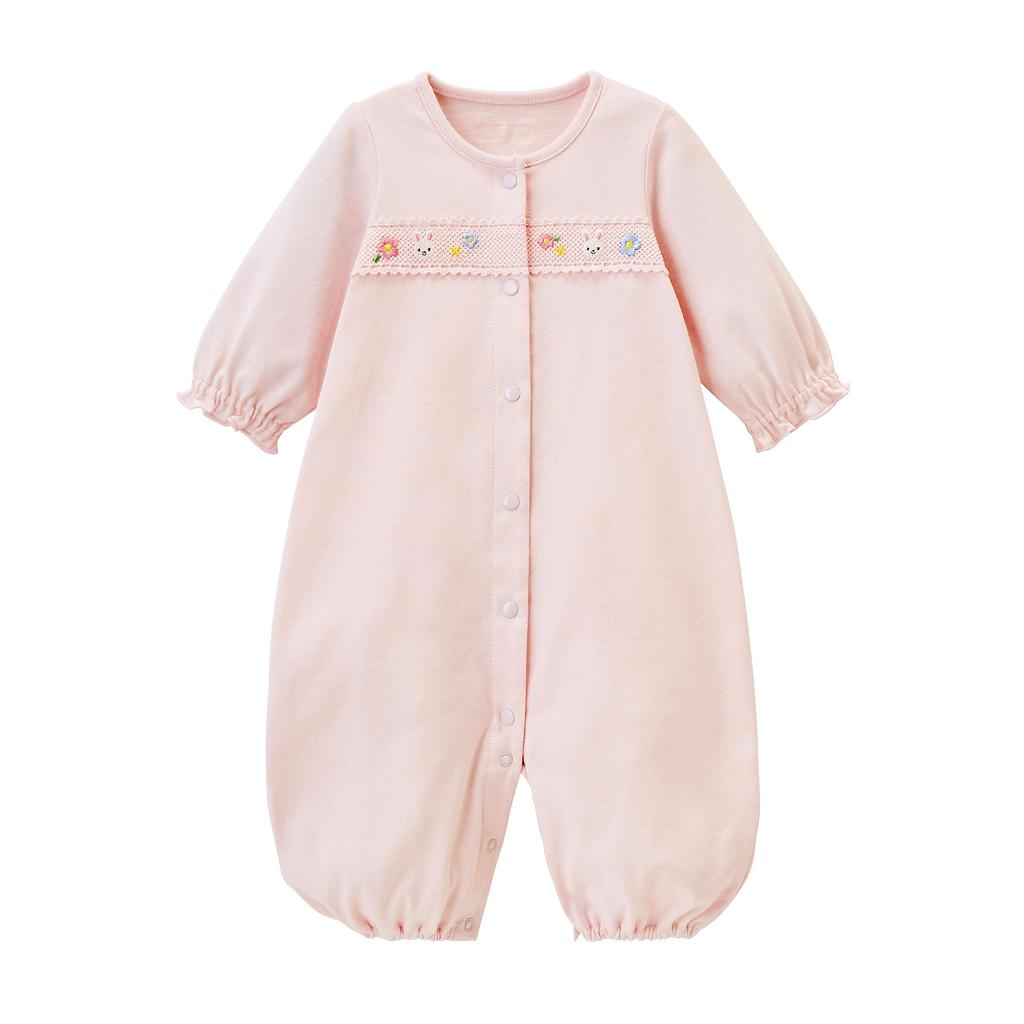 All Coverall Made in Birth Baby Baby Pink [MIKI HOUSE] Two-way Rompers, Plain, Japan, Boys, Girls, Newborns, Preparation, Clothes, 40-2677-495,