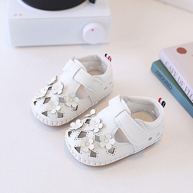 Baby Girl Toddler Princess Shoes With Breathable Synthetic Leather For Summer Warm Weather 13 белый