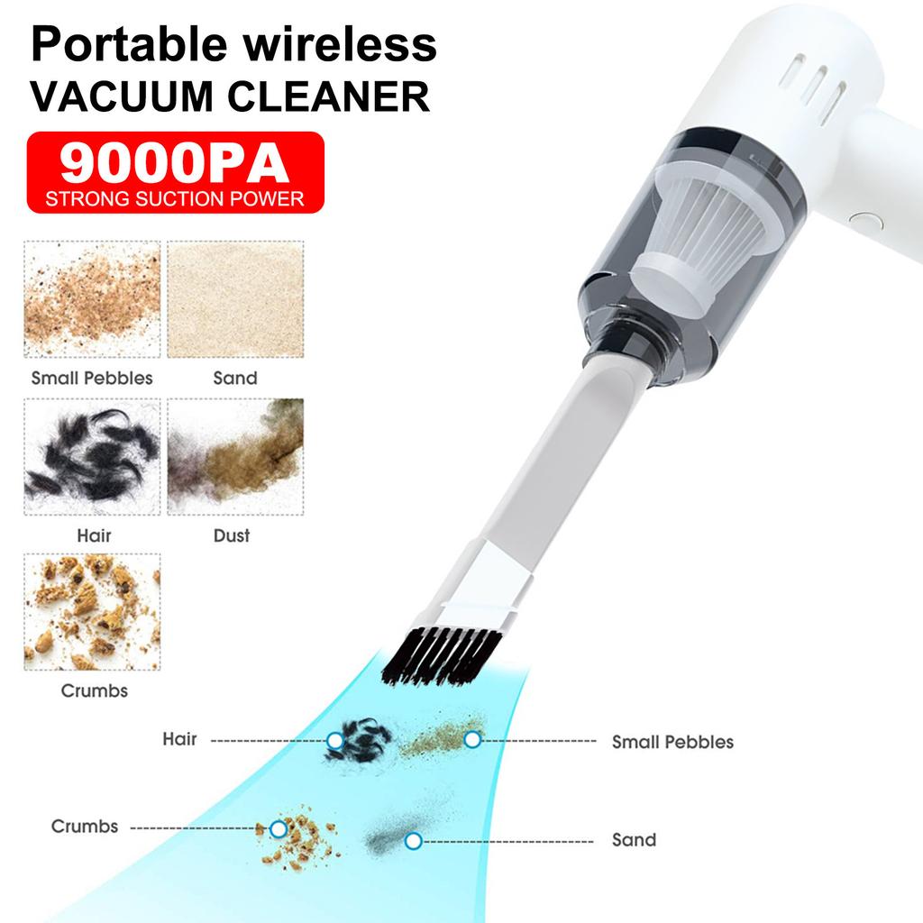 Car Vacuum Cleaner 9000Pa Wireless High Power Portable Handheld Vacuum Rechargeable Vacuum For Home Car Interior Cleaning Tool